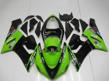 Comprar Carenados Moto Kawasaki ZX6R 2005-2006 - Verde Negro Brillante Elf