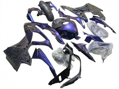 Comprar Carenados Moto BMW S1000RR 2015-2016 - Gradiente Púrpura Azul Falsificado FibraCarbono