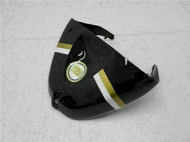 Comprar Carenados Moto Kawasaki ZX6R 2005-2006 - Negro Brillante Blanco Oro Lucky Strike