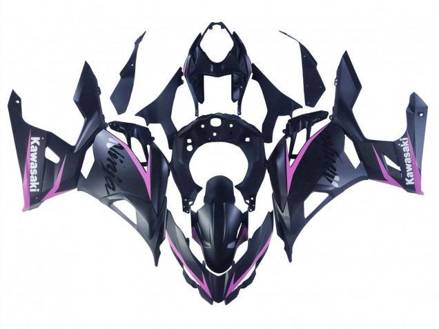 Comprar Carenados Moto Kawasaki Ninja 400 2018-2024 - Negro Mate Rosa