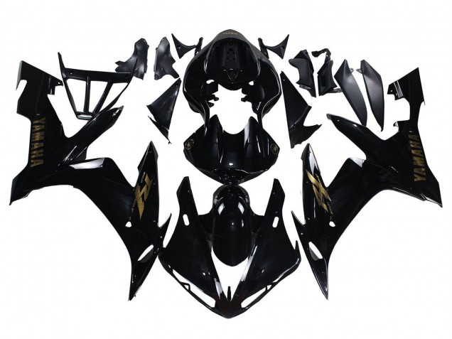 Comprar Carenados Moto Yamaha YZF 1000 R1 2004-2006 - Negro Brillante Oro Calcomanías