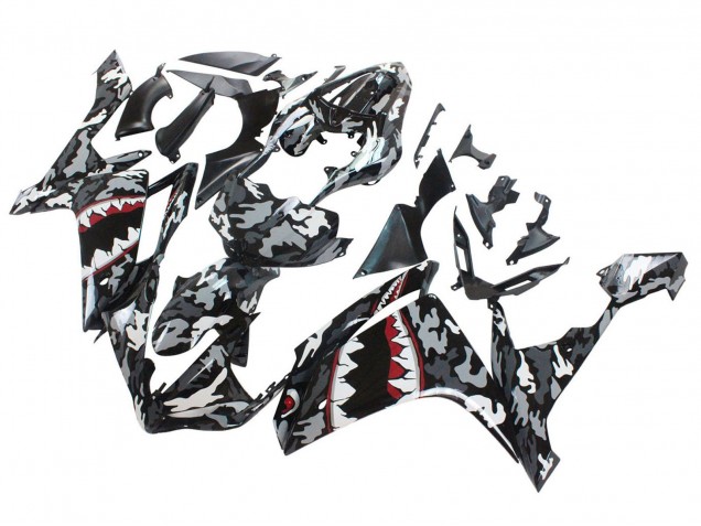 Comprar Carenados Moto Yamaha YZF 1000 R1 2007-2008 - Gris Blanco Camouflage Tiburón