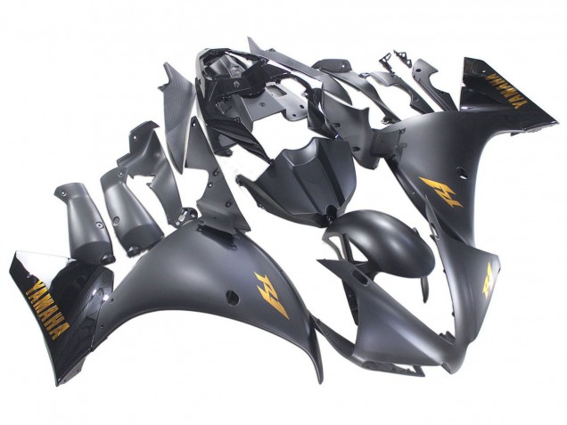 Comprar Carenados Moto Yamaha YZF 1000 R1 2012-2014 - Negro Mate Oro Calcomanías