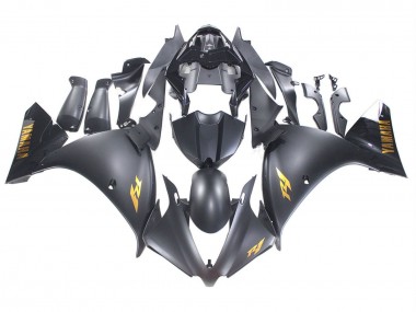 Comprar Carenados Moto Yamaha YZF 1000 R1 2012-2014 - Negro Mate Oro Calcomanías