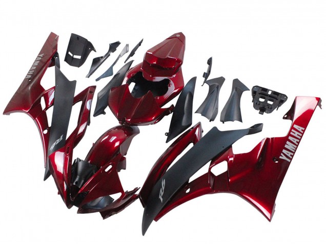 Comprar Carenado Moto Yamaha YZF 600 R6 2006-2007 - Rojo Negro Mate