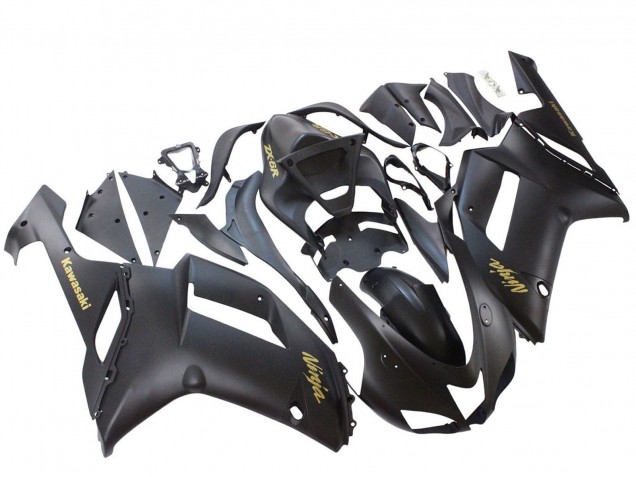 Comprar Carenados Moto Kawasaki ZX6R 2007-2008 - Negro Mate Amarillo Logo Ninja