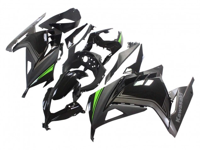 Comprar Carenados Moto Kawasaki EX300 2013-2024 - Negro Brillante Negro Mate Verde