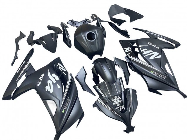 Comprar Carenados Moto Kawasaki EX300 2013-2017 - Negro Mate Blanco Elf Nieve