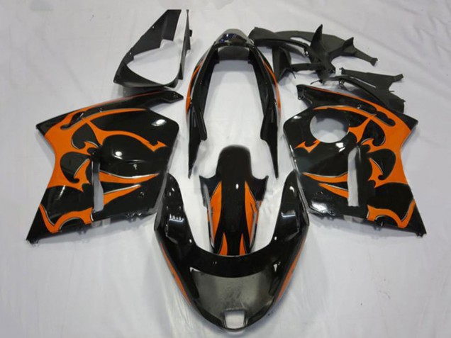 Comprar Carenados Moto Honda CBR1100XX Blackbird 1996-2007 - Negro Brillante Naranja Llama