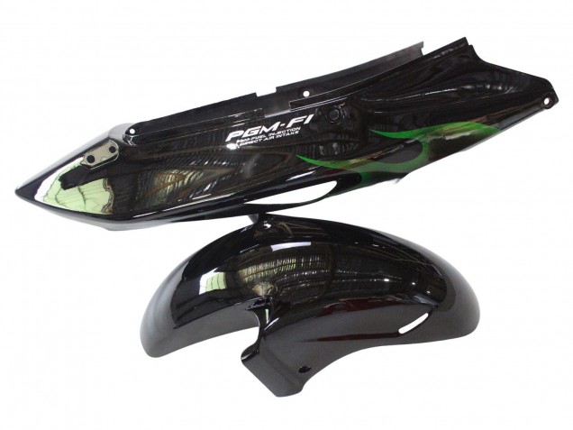Comprar Carenado Moto Honda CBR1100XX Blackbird 1996-2007 - Negro Brillante Verde Llama
