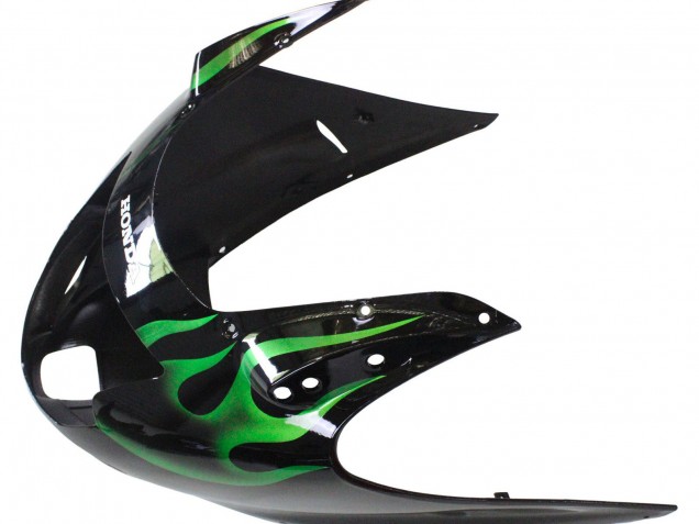 Comprar Carenado Moto Honda CBR1100XX Blackbird 1996-2007 - Negro Brillante Verde Llama