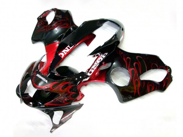 Comprar Carenados Moto Honda CBR600 F4 1999-2000 - Negro Brillante Rojo Llama