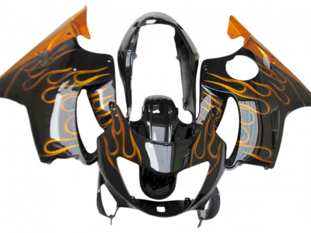 Comprar Carenados Moto Honda CBR600 F4 1999-2000 - Negro Brillante Oro Llama