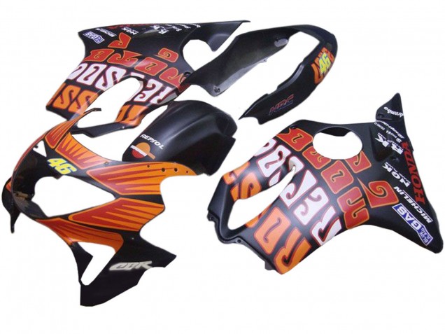 Comprar Carenados Moto Honda CBR600 F4 1999-2000 - Negro Mate Naranja Rossi Repsol 46