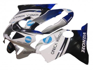 Comprar Carenado Moto Honda CBR600 F4 1999-2000 - Blanco Azul Negro Brillante Konica Minolta
