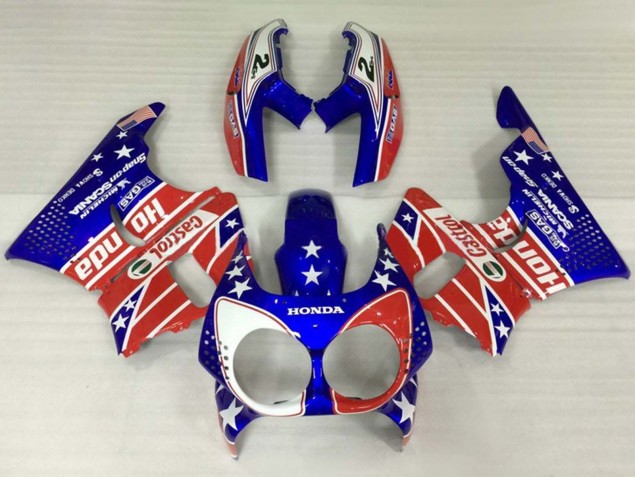 Comprar Carenados Moto Honda CBR900RR 893 1992-1993 - Blanco Rojo Azul Estrella Castrol