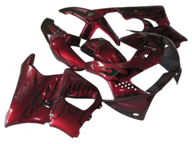Comprar Carenados Moto Honda CBR900RR 919 1998-1999 - Rojo Oscuro Negro Llama