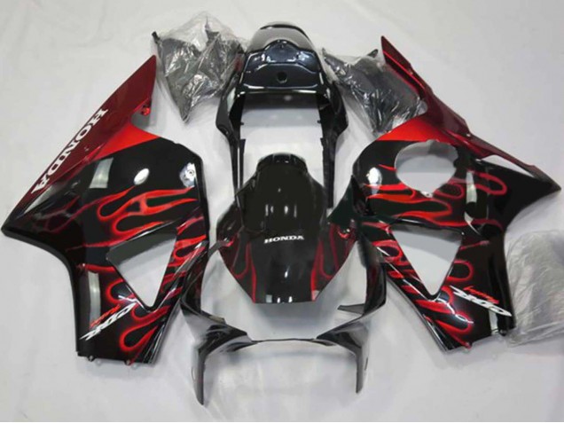 Comprar Carenados Moto Honda CBR900RR 954 2002-2003 - Negro Brillante Rojo Llama