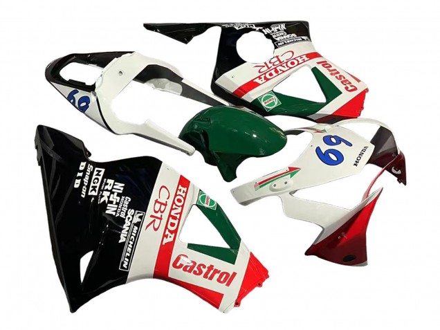 Comprar Carenados Moto Honda CBR900RR 954 2002-2003 - Blanco Rojo Verde Negro Brillante Castrol