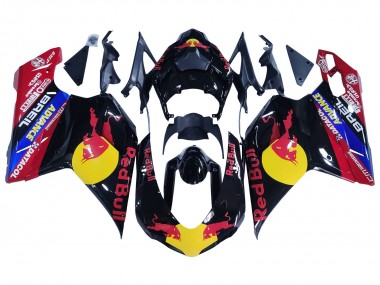 Comprar Carenados Moto Ducati 848/1098/1198 2007-2014 - Negro Brillante Amarillo Azul Rojo Bull