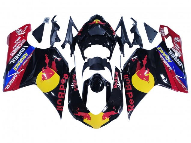 Comprar Carenados Moto Ducati 848/1098/1198 2007-2014 - Negro Brillante Amarillo Azul Rojo Bull