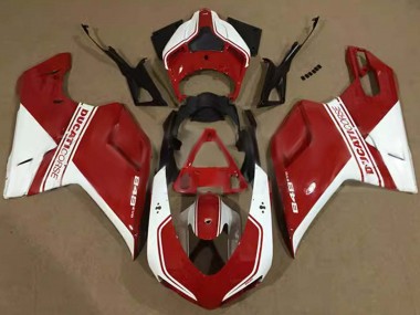 Comprar Carenados Moto Ducati 848 2007-2014 - Blanco Rojo Corse