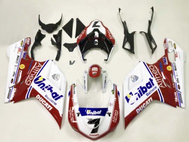 Comprar Carenados Moto Ducati 848/1098/1198 2007-2014 - Blanco Rojo Azul Unibat 7