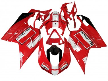 Comprar Carenados Moto Ducati 848/1098/1198 2007-2014 - Blanco Rojo Negro Brillante Marlboro