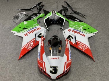 Comprar Carenados Moto Ducati 848/1098/1198 2007-2014 - Blanco Rojo Verde Valsir 3
