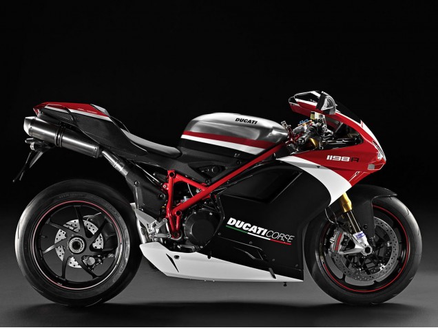 Comprar Carenados Moto Ducati 848/1098/1198 2007-2014 - Blanco Rojo Negro Brillante
