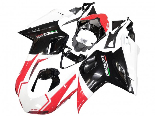 Comprar Carenados Moto Ducati 848/1098/1198 2007-2014 - Blanco Rojo Negro Brillante