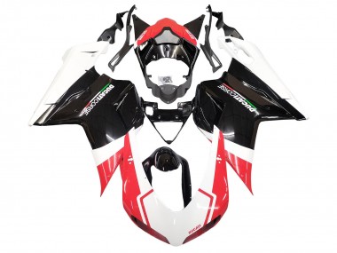 Comprar Carenados Moto Ducati 848/1098/1198 2007-2014 - Blanco Rojo Negro Brillante
