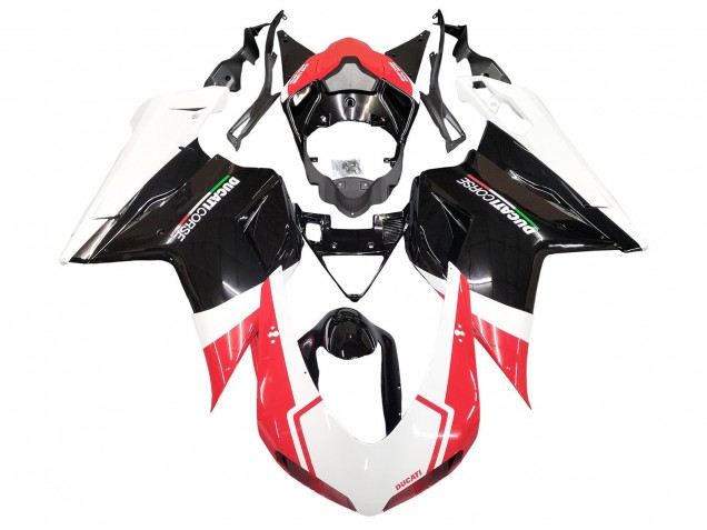 Comprar Carenados Moto Ducati 848/1098/1198 2007-2014 - Blanco Rojo Negro Brillante