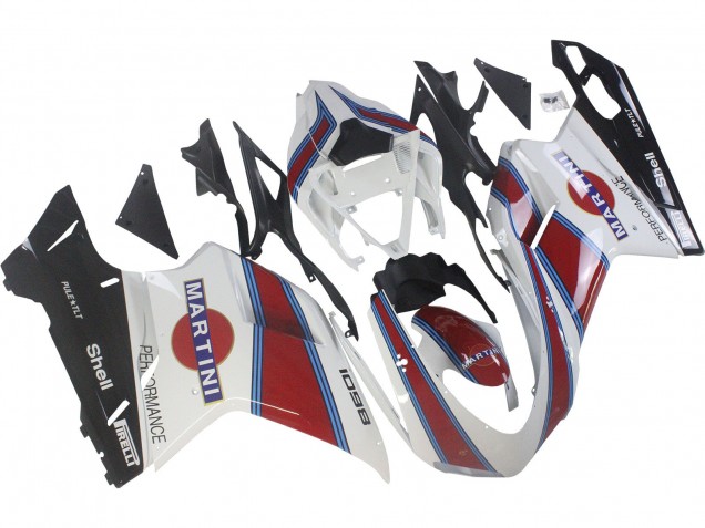 Comprar Carenados Moto Ducati 1098 2007-2014 - Blanco Rojo Azul Negro Brillante Martini