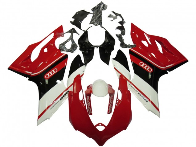 Comprar Carenados Moto Ducati Panigale 899 2011-2014 - Blanco Rojo Negro Brillante Dunlop