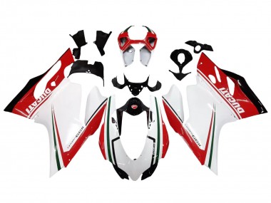 Comprar Carenados Moto Ducati 1199 2011-2014 - Blanco Rojo Verde Negro Brillante