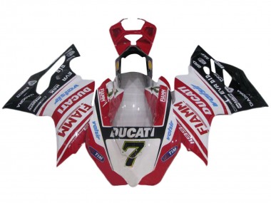 Comprar Carenados Moto Ducati 1199 2011-2014 - Blanco Rojo Negro Brillante Fiamm Valsir 7