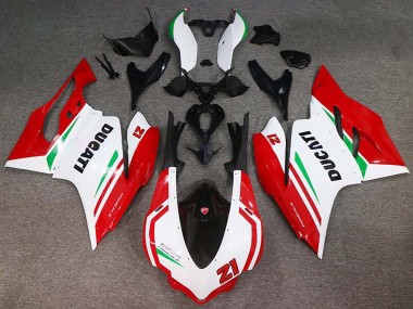 Comprar Carenados Moto Ducati 959/1299 2015-2020 - Blanco Rojo Verde Negro Brillante 21