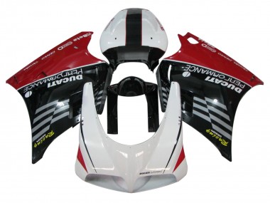 Comprar Carenados Moto Ducati 748/916/996/998 1993-2005 - Blanco Rojo Negro Brillante Carrera Performance