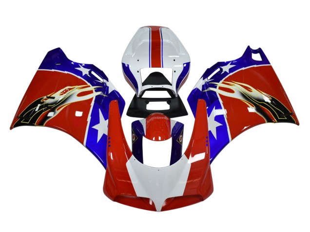 Comprar Carenados Moto Ducati 748/916/996/998 1993-2005 - Blanco Rojo Azul Negro Llama
