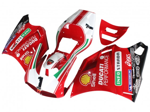 Comprar Carenados Moto Ducati 748/916/996/998 1993-2005 - Blanco Rojo Amarillo Verde Negro Brillante Performance