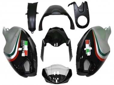 Comprar Carenados Moto Ducati Monster 696 796 1100 1100S 2008-2012 - Negro Brillante Plata Rojo Verde
