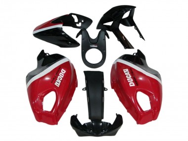 Comprar Carenados Moto Ducati Monster 696 796 1100 1100S 2008-2012 - Rojo Blanco Negro Brillante