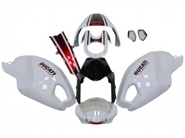 Comprar Carenados Moto Ducati Monster 696 796 1100 1100S 2008-2012 - Blanco Rojo Negro Brillante