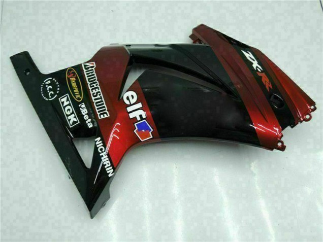 Comprar Carenados Moto Kawasaki EX250 2008-2012 - Negro Brillante Rojo Granate