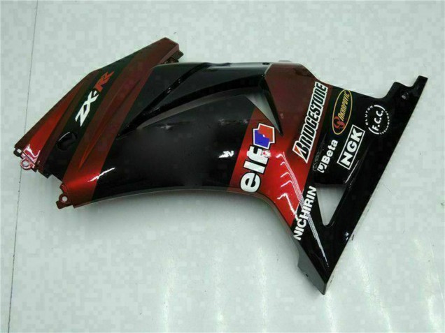 Comprar Carenados Moto Kawasaki EX250 2008-2012 - Negro Brillante Rojo Granate