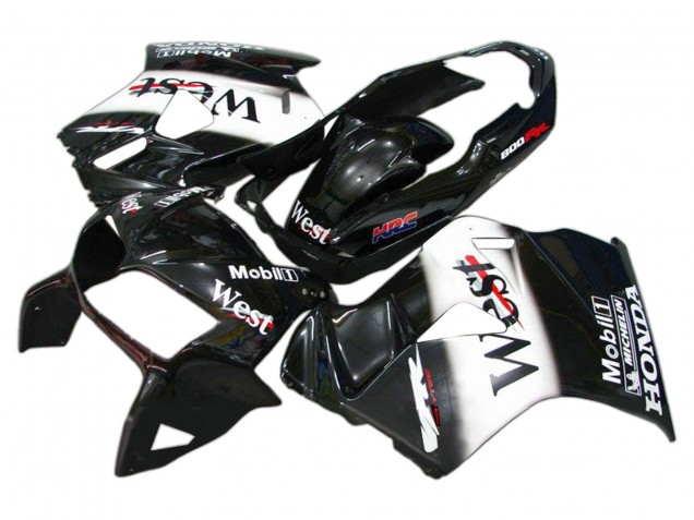 Comprar Carenados Moto Honda VFR 800 1998-2001 - Negro Brillante Blanco West HRC