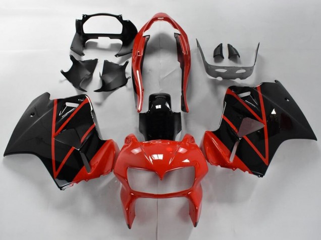 Comprar Carenados Moto Honda VFR 800 1998-2001 - Rojo Negro Brillante Raya