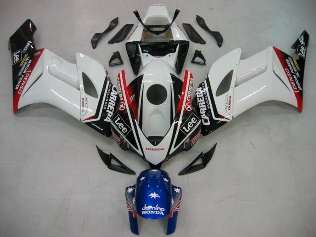 Comprar Carenados Moto Honda CBR1000RR 2004-2005 - Blanco Azul Rojo Negro Brillante Estrella Carrera Lee
