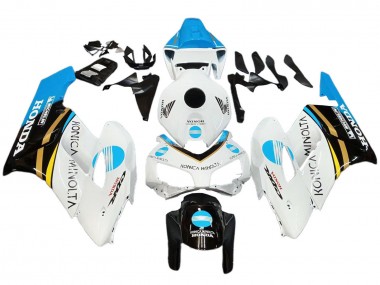Comprar Carenados Moto Honda CBR1000RR 2004-2005 - Blanco Azul Claro Amarillo Negro Konica Minolta